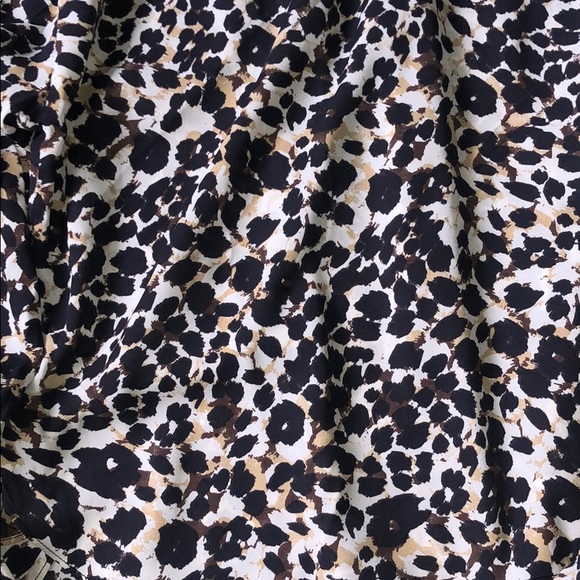 Sanctuary ruffle collar blouse new leopard S - Picture 3 of 6